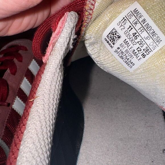 Adidas Originals Men's Haven Sneakers Red - Size 11.5 - Picture 8 of 8